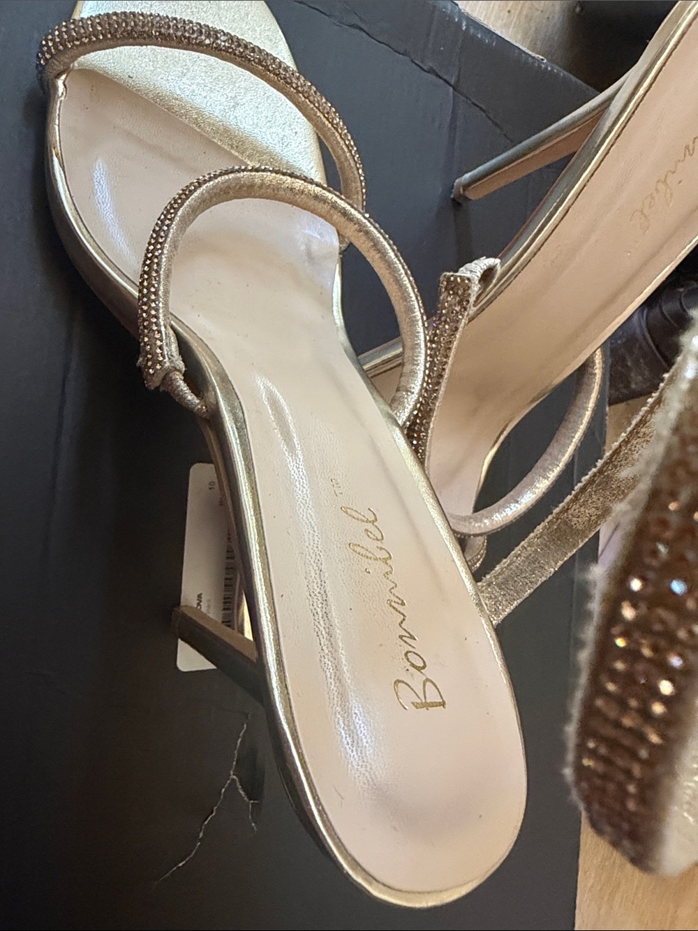 Bonnibel Gold Spiral Wrap Stiletto Sandals - Picture 2 of 3